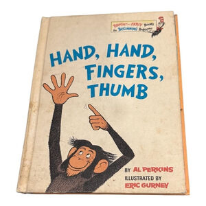 Vintage Hand Hand Fingers Thumb Al Perkins Kids Picture Book Dr Seuss Hardcover